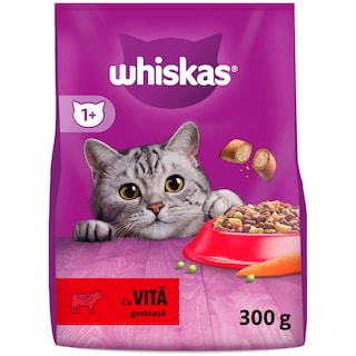 Hrana uscata pentru pisici, cu vita 300g