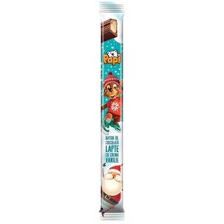 Papi | Baton nuielusa de ciocolata cu lapte si crema de vanilie 38g