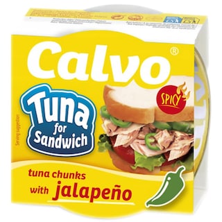 Calvo | Ton bucati cu jalapeno pentru sandvici 142g