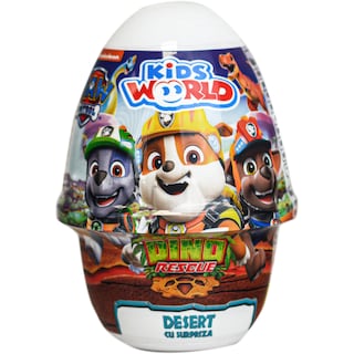 Kidsworld | Desert cu surpriza aroma de ciocolata si vanilie 70g