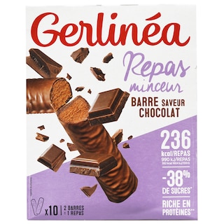 Gerlinea | Batoane inlocuitoare de masa cu aroma de ciocolata 310g