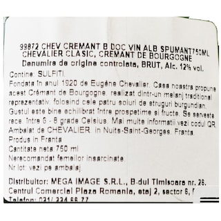 Chevalier Cremant de Bourgogne | Vin alb spumant 0.75L