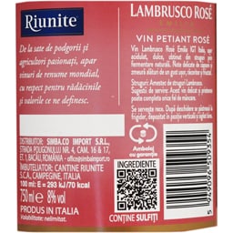 Riunite | Vin petiant rose 750ml