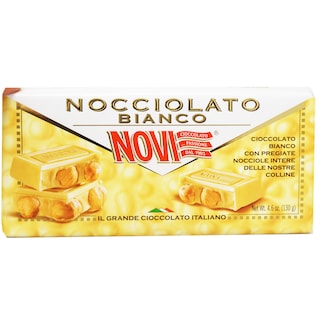Novi | Ciocolata alba cu alune intregi 130g