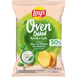 Lay's | Chips rumeniti in cuptor cu gust de iaurt si plante aromatice 50g