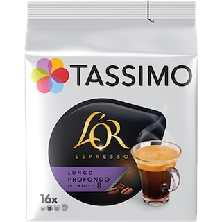 Tassimo | L'Or | Cafea Espresso Lungo Profondo, 16 capsule