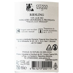 Gitana Winery | Vin alb Riesling 0.75L