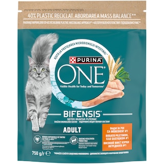 Purina One | Hrana uscata pentru pisici adulte, cu pui si cereale integrale 750g