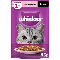 Whiskas | Hrana umeda pentru pisici cu somon in sos 85g