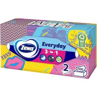 Zewa | Servetele faciale Everyday, 2 straturi, 100 bucati
