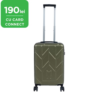 French Bull | Geanta de voiaj cu roti, 57x37x23cm, kaki