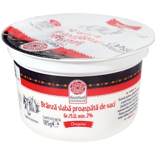 Gusturi romanesti | Branza slaba proaspata de vaci 185g