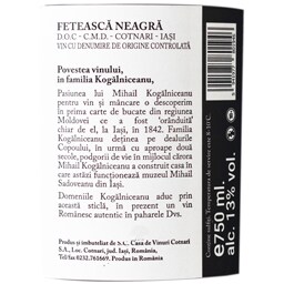 Domeniile Kogalniceanu | Vin rosu Feteasca Neagra 0.75L