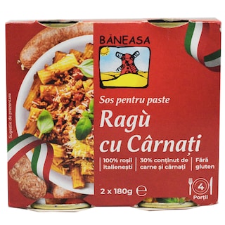 Baneasa | Sos pentru paste Ragu cu carnati 2x180g
