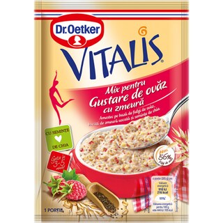 Dr. Oetker | Vitalis | Gustare de ovaz cu zmeura 55g