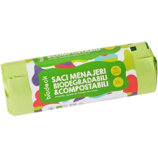 Biodeck | Saci biodegradabili 35L, 10 bucati