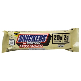 Snickers | Baton proteic cu ciocolata alba, arahide si caramel HiProtein White Low Sugar 57g