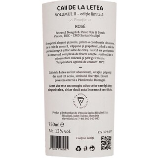 Caii de la Letea | Vin rose Feteasca Neagra & Pinot Noir 0.75l