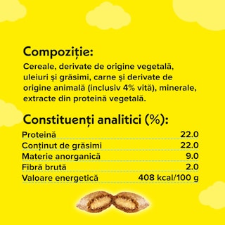 Dreamies | Hrana complementara cu vita pentru pisici adulte si pisoi 60g