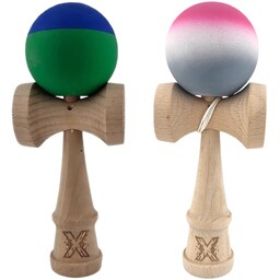 Flippy | Kendama X Originala, Profesionala, Flippy, din lemn, Rubber Grip, 18 cm, diverse culori