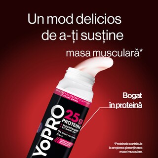 YoPRO | Iaurt de baut cu capsuni si zmeura 300g