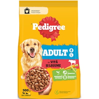 Hrana uscata pentru caini adulti cu vita si legume 500g