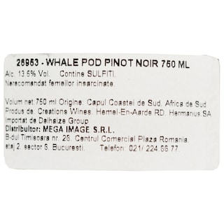 Whale Pod | Vin rosu Pinot Noir 0.75L