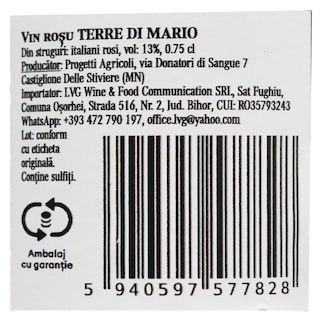Terre di Mario | Vin rosu 0.75L
