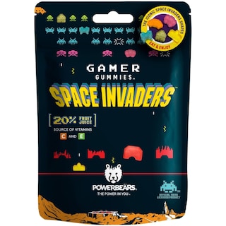 Powerbears | Jeleuri Space Invaders cu suc din fructe 125g