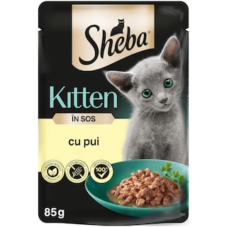 Sheba | Hrana umeda pentru pisici junioare, cu pui in sos 85g
