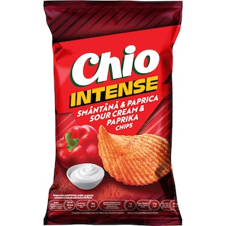 Chio | Intense | Chipsuri din cartofi cu gust de smantana si paprica 120g