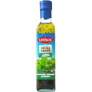Unisol | Ulei de prima presa cu rozmarin, oregano si busuioc 250ml
