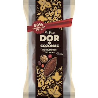 Dor de | Cozonac cu stafide nuca si cacao 600g