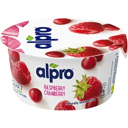 Alpro | Produs fermentat din soia, cu zmeura si merisoare 150g