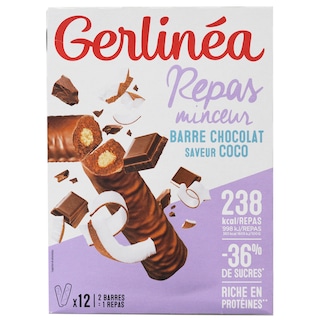 Gerlinea | Batoane inlocuitoare de masa cu aroma de cocos 372g