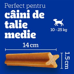 Pedigree | DentaStix | Hrana complementara pentru caini, 10-25 kg, 3 batoane, 77g