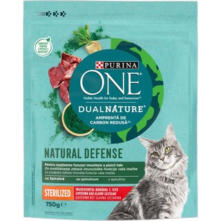 Purina One | Dual Nature | Hrana pentru pisici sterilizate, cu vita 750g