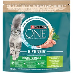 Purina One | Hrana uscata pentru pisici Indoor, cu carne de curcan 1.5kg