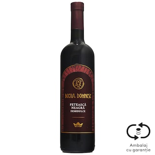 Vin rosu demidulce Feteasca Neagra 0.75L