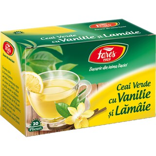 Fares | Ceaiurile lumii | Ceai verde cu vanilie si lamaie 20x1.5g
