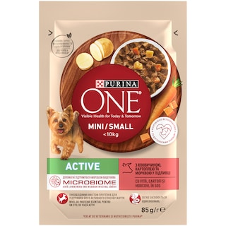 Purina One | Mini | Hrana umeda pentru caine adult, cu vita si cartofi, in sos 85g