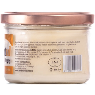 Laptaria cu caimac | Untul cel gingas, fara lactoza, 80% grasime 150g