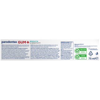 Parodontax | Pasta de dinti Gum+ Breath & Sensitivity 75ml