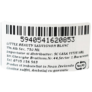 Little Beauty | Vin alb sec Sauvignon Blanc 0.75L