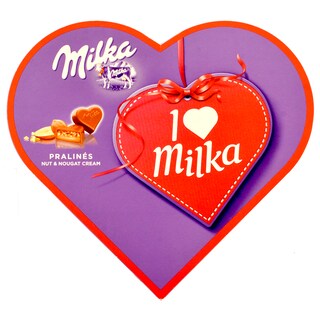 Milka | I Love Milka | Praline de ciocolata cu crema de migdale si alune 137.5g