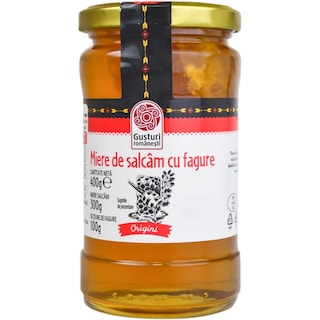 Gusturi romanesti | Miere de salcam cu fagure 400g