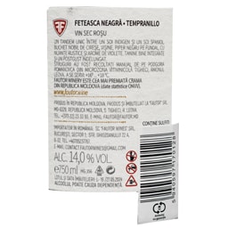 Fautor | Aurore | Vin rosu sec Feteasca Neagra & Tempranillo 0.75L
