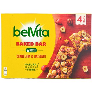 Belvita | Baton cu cereale integrale, merisoare si alune 160g
