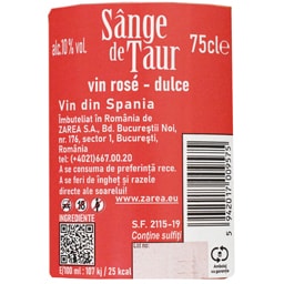 Sange de Taur | Vin rose 0.75L