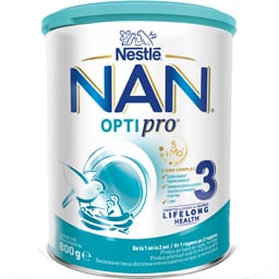 NAN Optipro | Produs pe baza de lapte praf, fortifiat, NAN OPTIPRO 3, de la 1 an 800g